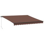 vidaXL Auvent manuel rétractable marron 400x300 cm