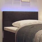 vidaXL Tête de Lit LED avec tête de lit Marron foncé 90 cm tissu