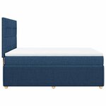 vidaXL Sommier à lattes de lit avec matelas Bleu 140x200 cm Tissu