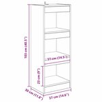 vidaXL Bibliothèque Chêne noir 40 x 30 x 103 cm Bois d'ingénierie