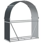 vidaXL Porte-bûches anthracite 120x45x140 cm acier galvanisé