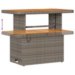 vidaXL Ensemble de canapé de jardin 9 pièces avec coussins gris en poly rotin acacia