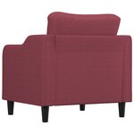 vidaXL Fauteuil Rouge bordeaux 60 cm Tissu