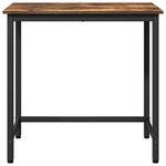 vidaXL table Chêne fumé 100 x 50 x 76 5 cm Bois d'ingénierie et acier