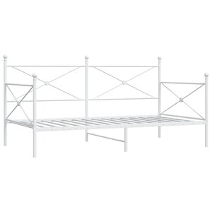 vidaXL Lit de repos sans matelas blanc 100x200 cm acier