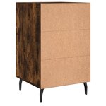 vidaXL Table de chevet chêne fumé 40x40x66 cm bois d'ingénierie