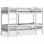 vidaXL Lit superposé sans matelas blanc 75x190 cm bois de pin massif