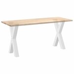 vidaXL Pieds de table à manger en forme de X 2 pièces blanc 50 x (72-73) cm acier