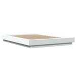 vidaXL Cadre de lit avec lumières LED blanc 120x200 cm bois ingénierie