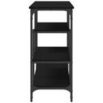Table Console vidaXL Noir Chêne 100x35x75 cm Bois d'ingénierie et Acier