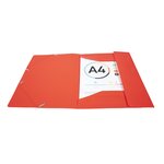 Chemise à élastique 3 rabats Polypropylène 4/10e Opaque Eco - A4 - Rouge x 30 EXACOMPTA