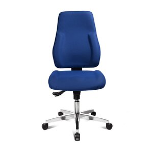 Siège de bureau Alyosha, tissu rembourré - Bleu