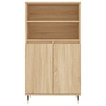 vidaXL Buffet haut Chêne sonoma 60x36x110 cm Bois d'ingénierie