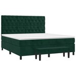 vidaXL Sommier à lattes de lit et matelas Vert foncé 160x200cm Velours