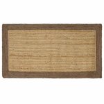 vidaXL Tapis de surface Gris 100 x 200 cm Jute