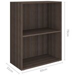 vidaXL Bibliothèque bois d'ingénierie 60x31x78 cm Chêne sonoma gris