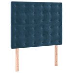 vidaXL Sommier à lattes de lit avec matelas Bleu foncé 90x190 cm