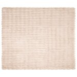 vidaXL Couverture en Fourrure de Lapin Synthétique Beige 240 x 270 cm