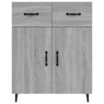 vidaXL Buffet sonoma gris 69 5x34x90 cm bois d'ingénierie