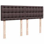 vidaXL Lit ottoman avec matelas et LED marron foncé 140x190 cm tissu