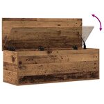 vidaXL Boîte de Rangement avec stockage Bois ancien 102 x 35 x 35 cm