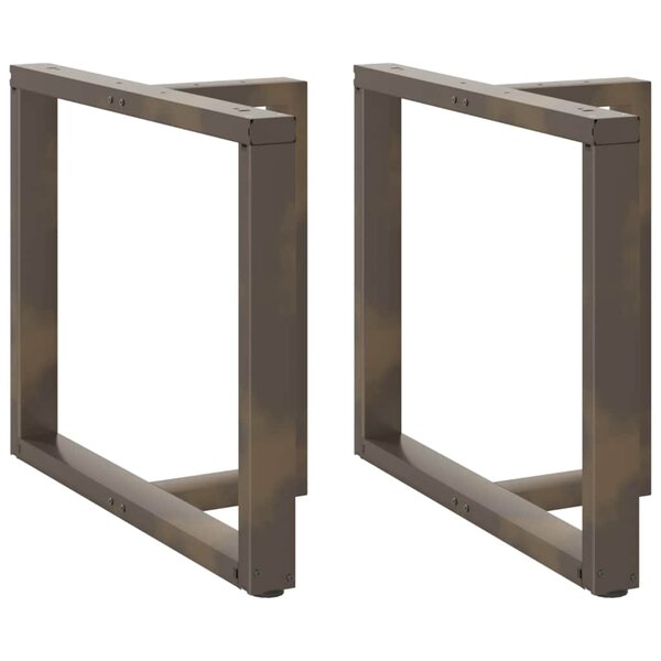 vidaXL Pieds de table à manger en T 2 pièces Noir 90x35x(72-73) cm Acier