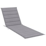 Vidaxl chaise longue avec coussin gris bois de pin imprégné