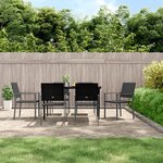 vidaXL Ensemble à manger de jardin 7 Pièces résine tressée acier