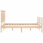 vidaXL Cadre de lit avec tête de lit 140x190 cm bois massif