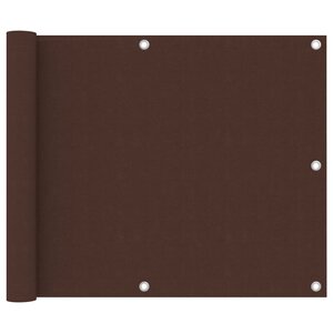 vidaXL Écran de balcon Marron 75x500 cm Tissu Oxford
