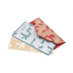 PAPERTREE TAMARA Lot de 5 Enveloppes cadeau 19x10cm Ivoire/Or