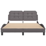 vidaXL Cadre de lit avec lumières LED gris 120x200 cm similicuir