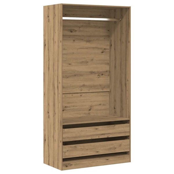 vidaXL Garde-robe chêne artisanal 100x50x200 cm bois d'ingénierie