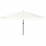vidaXL Parasol de jardin Blanc et Noir 395 x 395 x 245 cm