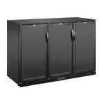 Arrière bar professionnel 3 portes pleines série g - 320 l - polar - r600a - acier inoxydable3320pleine 1350x520x850mm