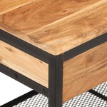 vidaXL Banc à chaussures 110x35x45 cm bois massif d'acacia et fer