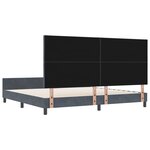 Cadre de lit en velours gris foncé vidaXL 200x200 cm