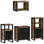 vidaXL Ensemble de mobilier de salle de bain avec étagère 4 Pièces