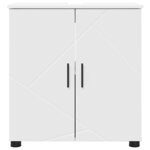 vidaXL Cabinet de salle de bain avec stockage Blanc 61 x 35 x 64 cm