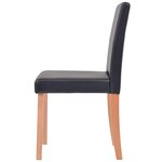 vidaXL Table et chaises 7 Pièces Cuir synthétique Chêne Noir