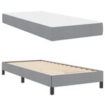 vidaXL Lit à ressorts avec matelas Gris clair 100 x 200 cm tissu