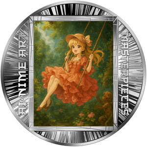 Monnaie SWING Ai-nime Art Masterpieces Argent 500 Francs Cameroon 2025