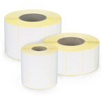 Étiquette papier blanc brillant pour imprimante jet d'encre couleur 70 x 45 mm diamètre 40 mm