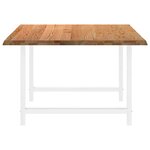 vidaXL Table à manger marron clair bois de chêne massif rectangulaire