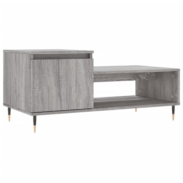 vidaXL Table basse Sonoma gris 100x50x45 cm Bois d'ingénierie