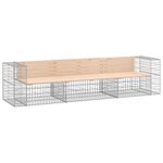 vidaXL Banc de jardin design gabion 287x71x65 5 cm bois massif de pin