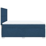 vidaXL Sommier à lattes de lit avec matelas Bleu 160x200 cm Tissu