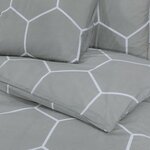 vidaXL Ensemble de housse de couette Gris 260x240 cm Coton