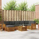 vidaXL Ensemble de canapés d'extérieur 8 Pièces Naturel et Anthracite