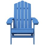 vidaXL Chaise de jardin Adirondack avec table PEHD Bleu aqua